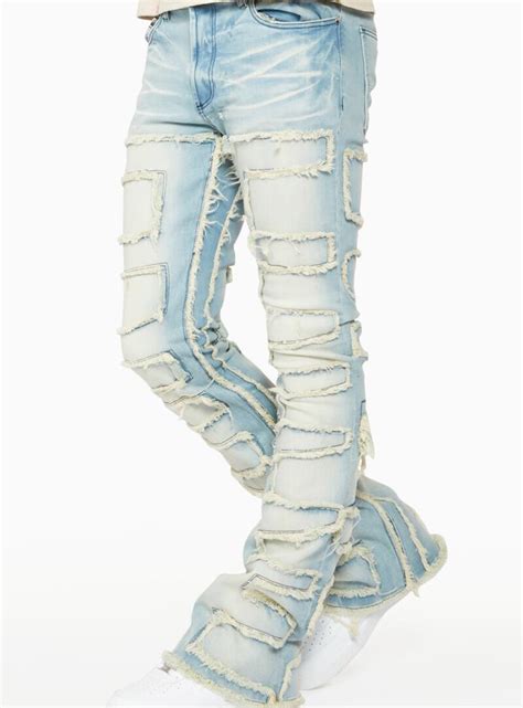 stacked distressed jeans|rockstar original stacked jeans.